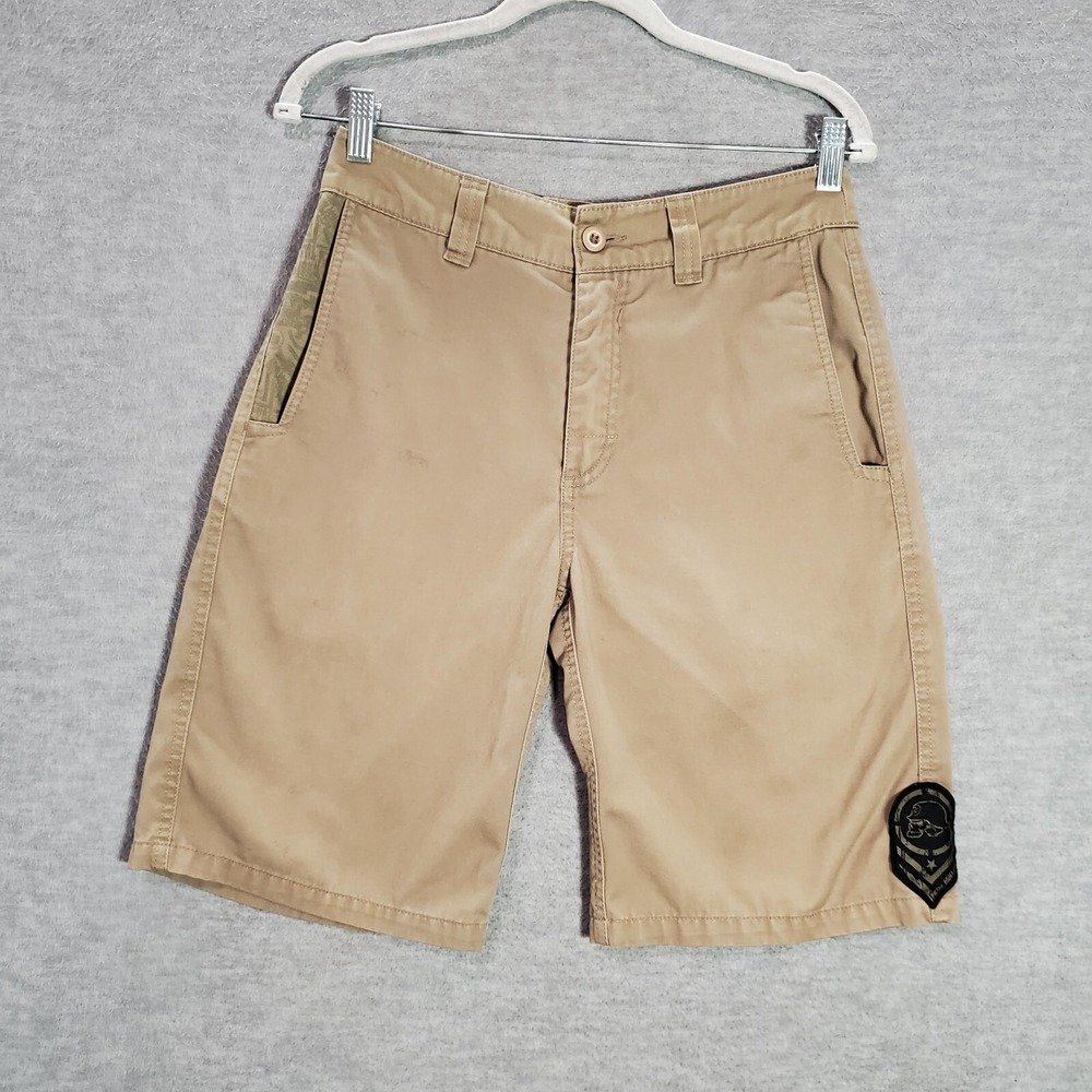 VINTAGE Metal Mulisha Men Shorts 30 Chino Logo Patch Pockets Inseam 10" READ